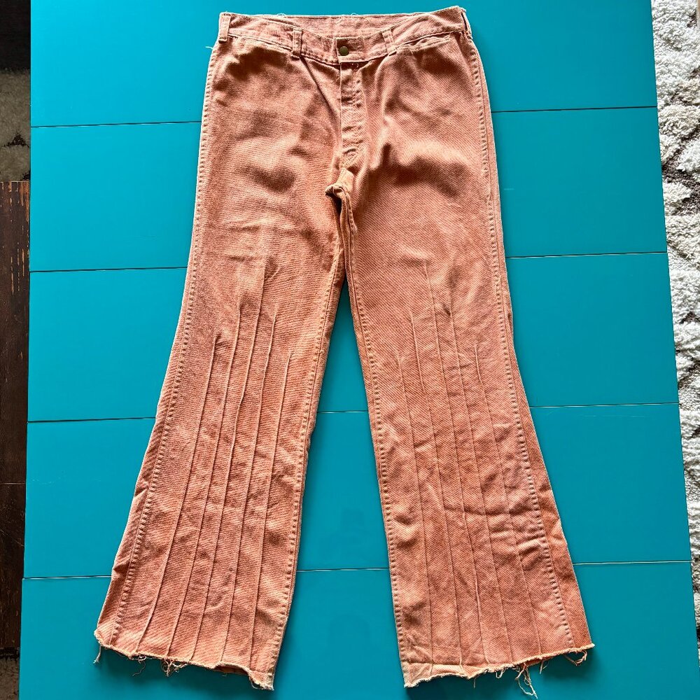 Vintage Women's 90s Esprit High Waist Denim Pants Rust Orange